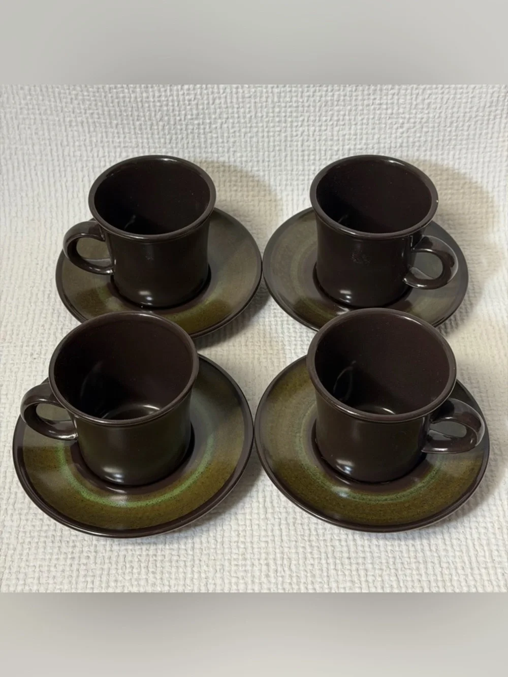 Franciscan MADEIRA Earthenware Pottery - 5 Cups & Saucers - USA